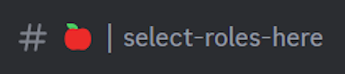 screenshot of the select-roles channel on the TAO discord server
